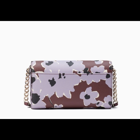 NWOT authentic Kate Spade bag burgundy crossbody hand bag floral everyday use - Picture 4 of 8